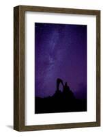 Night sky over Stone arch, called the Julia arch, Chad-Enrique Lopez-Tapia-Framed Photographic Print