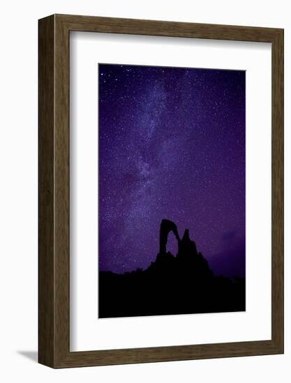 Night sky over Stone arch, called the Julia arch, Chad-Enrique Lopez-Tapia-Framed Photographic Print