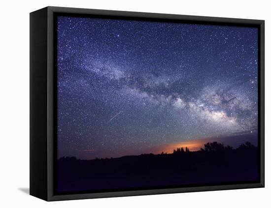 Night Sky, Sunset Crater National Monument, Arizona, USA-Christian Heeb-Framed Stretched Canvas