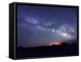 Night Sky, Sunset Crater National Monument, Arizona, USA-Christian Heeb-Framed Stretched Canvas