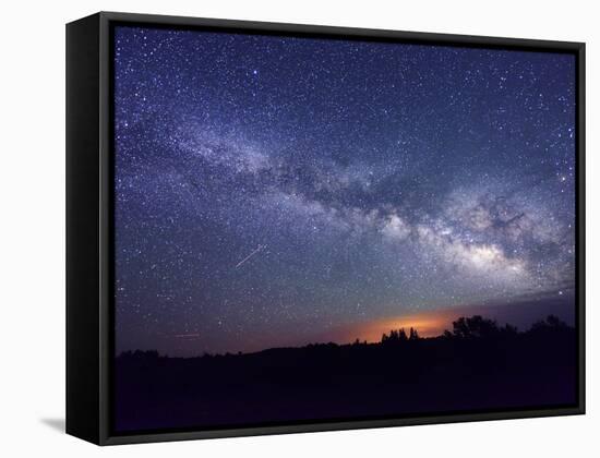 Night Sky, Sunset Crater National Monument, Arizona, USA-Christian Heeb-Framed Stretched Canvas