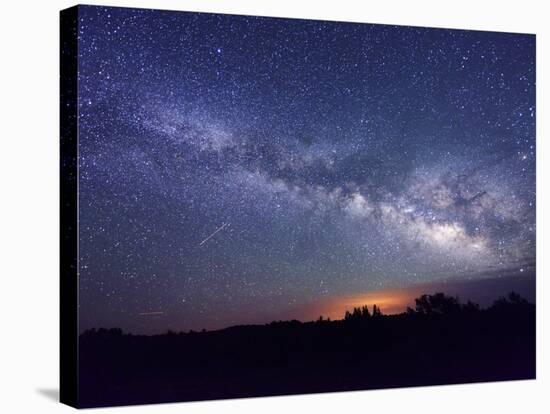 Night Sky, Sunset Crater National Monument, Arizona, USA-Christian Heeb-Stretched Canvas