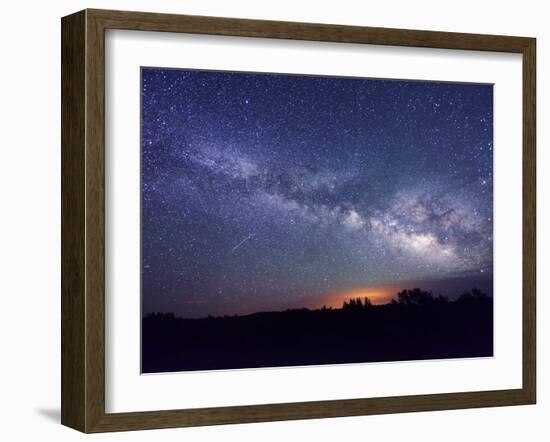 Night Sky, Sunset Crater National Monument, Arizona, USA-Christian Heeb-Framed Photographic Print