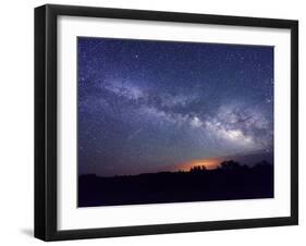 Night Sky, Sunset Crater National Monument, Arizona, USA-Christian Heeb-Framed Photographic Print