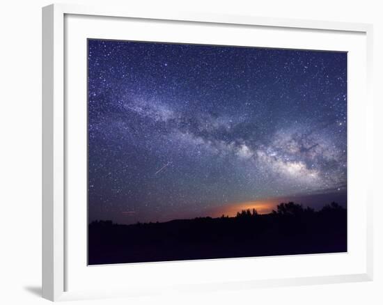 Night Sky, Sunset Crater National Monument, Arizona, USA-Christian Heeb-Framed Photographic Print