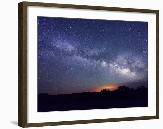 Night Sky, Sunset Crater National Monument, Arizona, USA-Christian Heeb-Framed Photographic Print