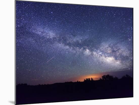 Night Sky, Sunset Crater National Monument, Arizona, USA-Christian Heeb-Mounted Photographic Print