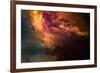 Night Sky with Stars and Nebula-sumroeng chinnapan-Framed Art Print
