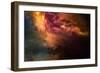 Night Sky with Stars and Nebula-sumroeng chinnapan-Framed Art Print