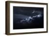 Night Sky With Waxing Moon-null-Framed Art Print