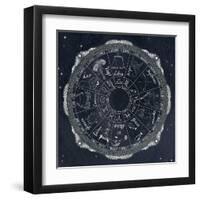 Night Sky Zodiac-Sara Zieve Miller-Framed Art Print