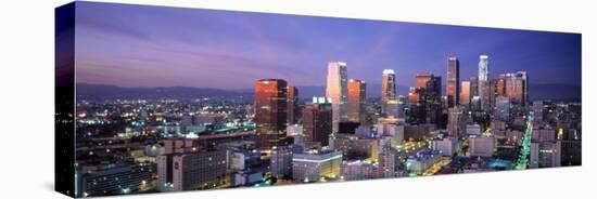 Night, Skyline, Cityscape, Los Angeles, California, USA-null-Stretched Canvas