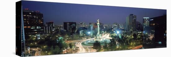 Night Skyline of Mexico City, Mexico-Peter Adams-Stretched Canvas