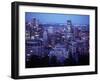 Night Skyline Seen from Mount Royal, Montreal Canada-null-Framed Premium Photographic Print