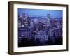 Night Skyline Seen from Mount Royal, Montreal Canada-null-Framed Photographic Print