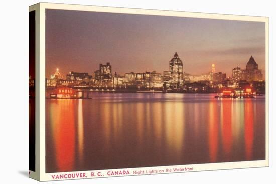 Night Skyline, Vancouver, British Columbia-null-Stretched Canvas