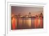 Night Skyline, Vancouver, British Columbia-null-Framed Premium Giclee Print