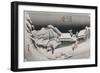 Night Snow, Kambara', from the Series 'The Fifty-Three Stations of the Tokaido'-Ando Hiroshige-Framed Giclee Print