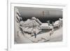 Night Snow, Kambara', from the Series 'The Fifty-Three Stations of the Tokaido'-Ando Hiroshige-Framed Giclee Print