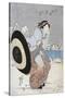 Night Snow Scene at Motonoyanagi Bridge-Utagawa Toyokuni-Stretched Canvas