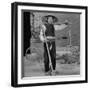 Night Soil Collector on Way to Work Armed with Long Spade and Baskets-null-Framed Photographic Print