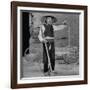 Night Soil Collector on Way to Work Armed with Long Spade and Baskets-null-Framed Photographic Print