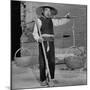 Night Soil Collector on Way to Work Armed with Long Spade and Baskets-null-Mounted Photographic Print