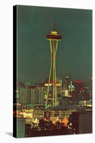 Night, Space Needle, Seattle, Washington-null-Stretched Canvas