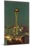 Night, Space Needle, Seattle, Washington-null-Mounted Art Print