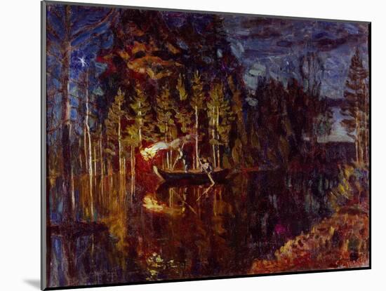 Night Spear Fishing in Spring, 1916-Stanislav Yulianovich Zhukovsky-Mounted Giclee Print