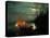 Night Spear Fishing on the Kroderen Lake-Hans Gude-Stretched Canvas