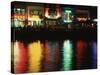 Night Spot at Boat Quay, Singapore-Russell Gordon-Stretched Canvas