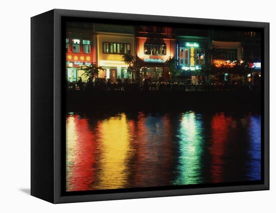Night Spot at Boat Quay, Singapore-Russell Gordon-Framed Stretched Canvas