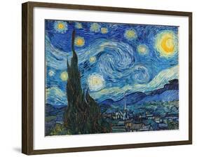 Night Star, 1889 (Oil on Canvas)-Vincent van Gogh-Framed Giclee Print