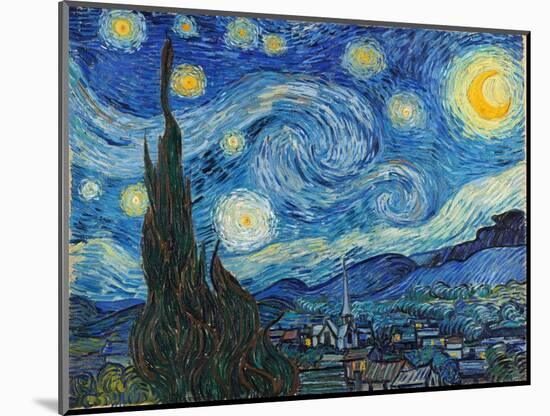Night Star, 1889 (Oil on Canvas)-Vincent van Gogh-Mounted Giclee Print