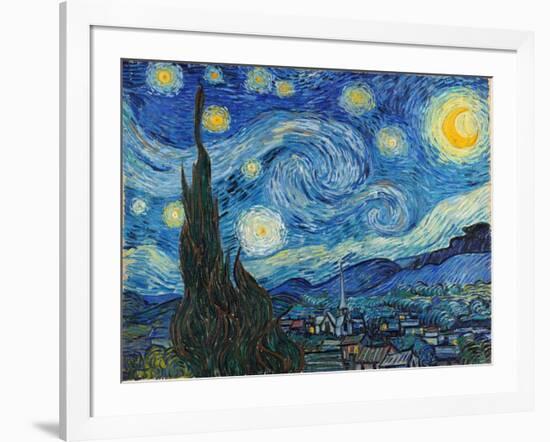 Night Star, 1889 (Oil on Canvas)-Vincent van Gogh-Framed Giclee Print