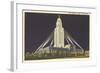 Night, State Capitol, Lincoln, Nebraska-null-Framed Art Print