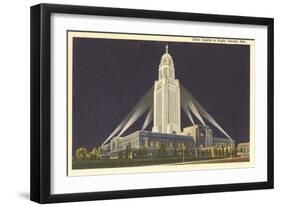 Night, State Capitol, Lincoln, Nebraska-null-Framed Art Print