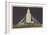 Night, State Capitol, Lincoln, Nebraska-null-Framed Art Print