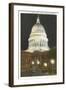 Night, State Capitol, Madison, Wisconsin-null-Framed Art Print