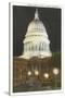 Night, State Capitol, Madison, Wisconsin-null-Stretched Canvas