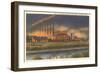 Night, Steel Mills, Niles, Ohio-null-Framed Art Print