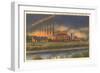 Night, Steel Mills, Niles, Ohio-null-Framed Art Print