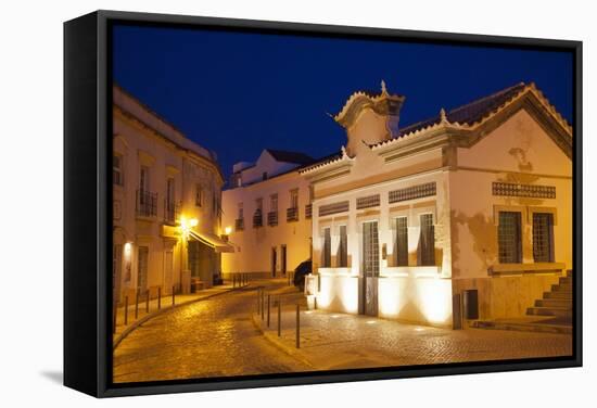 Night Street Scene of Travira-Terry Eggers-Framed Stretched Canvas