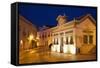 Night Street Scene of Travira-Terry Eggers-Framed Stretched Canvas