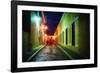 Night Street Scenic In Old San Juan-George Oze-Framed Photographic Print