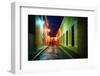 Night Street Scenic In Old San Juan-George Oze-Framed Photographic Print