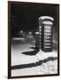 Night Study after a Fall of Snow Showing a Telephone Kiosk-null-Framed Photographic Print