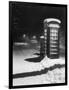 Night Study after a Fall of Snow Showing a Telephone Kiosk-null-Framed Photographic Print