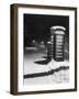 Night Study after a Fall of Snow Showing a Telephone Kiosk-null-Framed Photographic Print